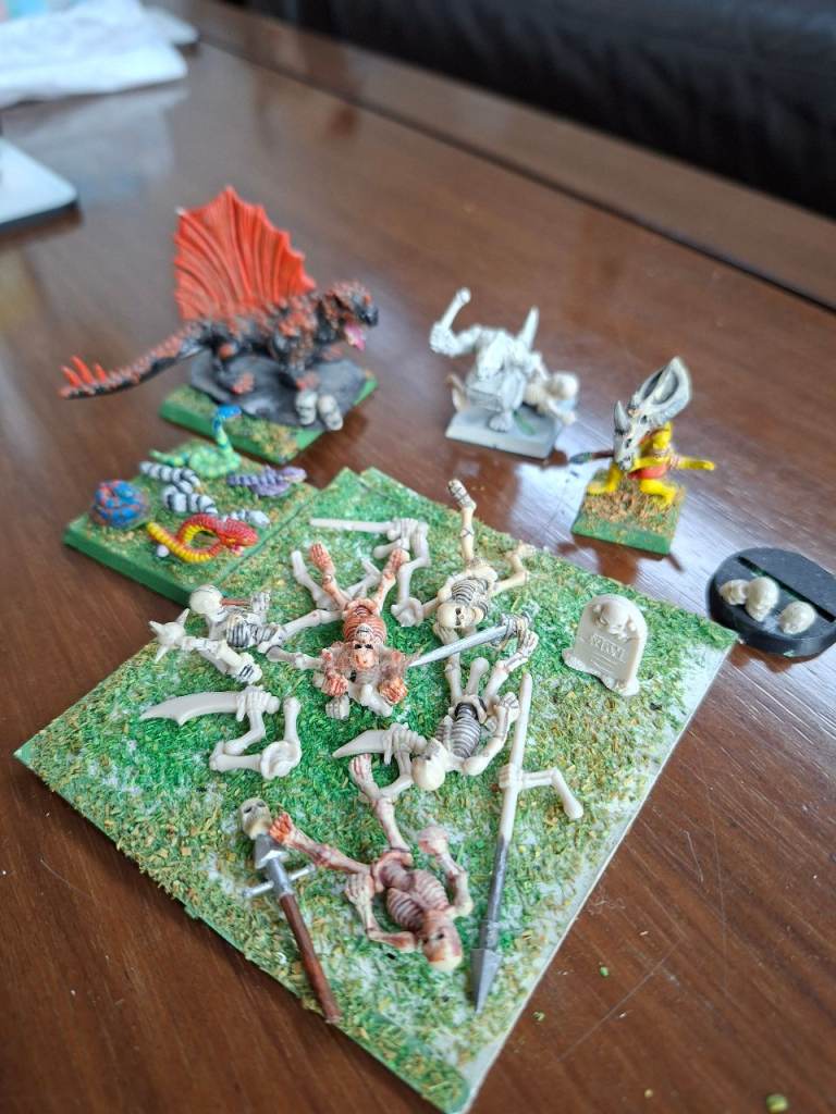 Skeletons,snakes and metal warriors 