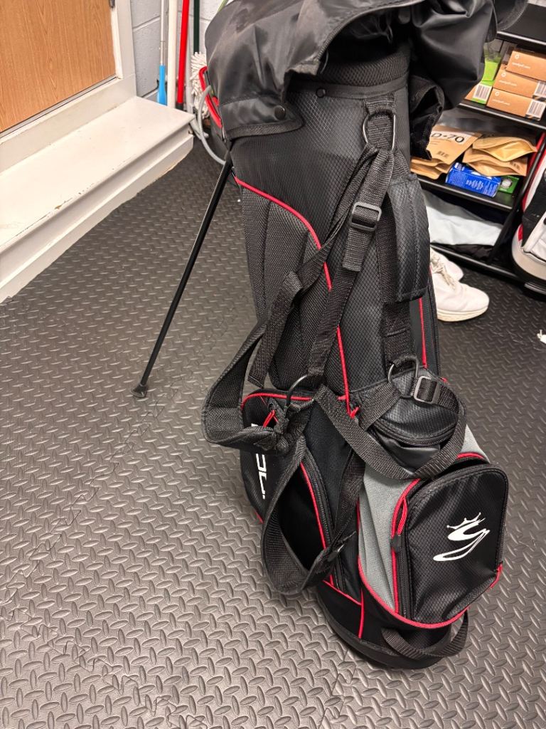 Cobra Golf Stand Bag - Black & Red Fabric, Good Condition