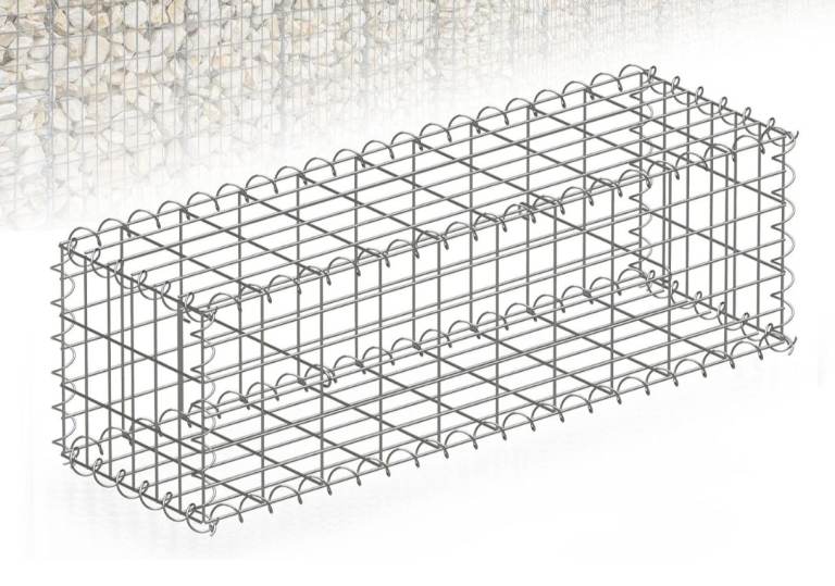 New silver metal strong multipurpose gabion box 100*30*30cm £20.00!