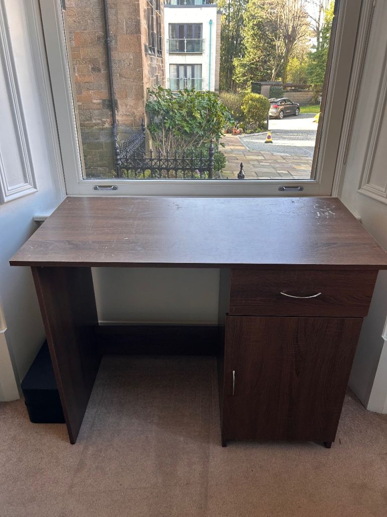Dark wood desk/dresser