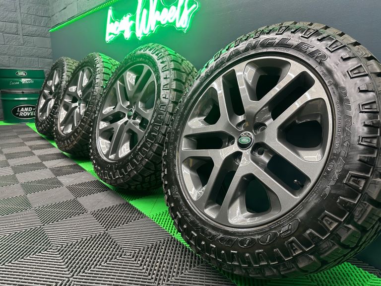 New Defender 90 / 110 L663 20” 5095 Anthracite Grey Alloy Wheels & 6mm+ Goodyear Duratrac AT’s!