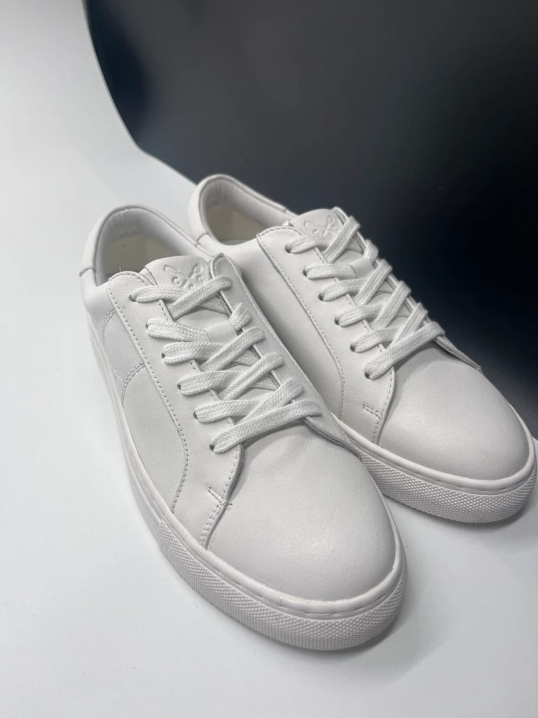 £75 RRP - Crew Clothing Women’s Gigi White Leather Trainers - Size UK 6 / EU 39
