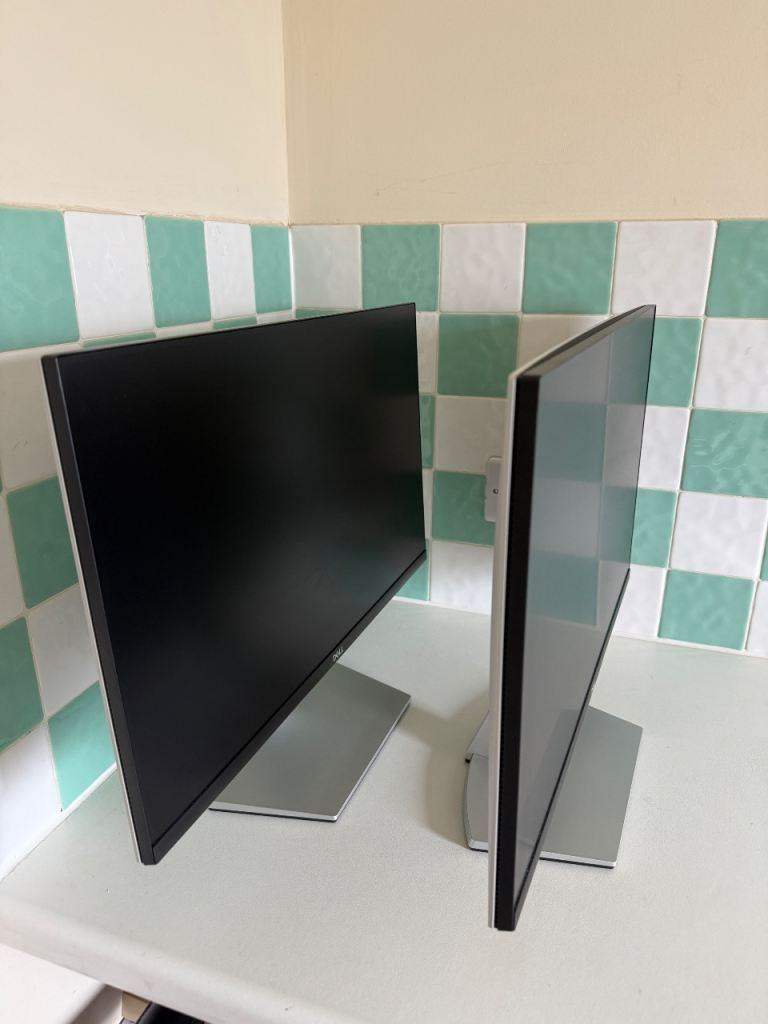 2 x Dell 24” FHD Monitors S2421H 2 x HDMI Ports 