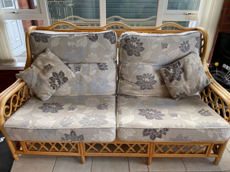 Cane Conservatory Furniture,Suites, Sofa & 2 Chairs
