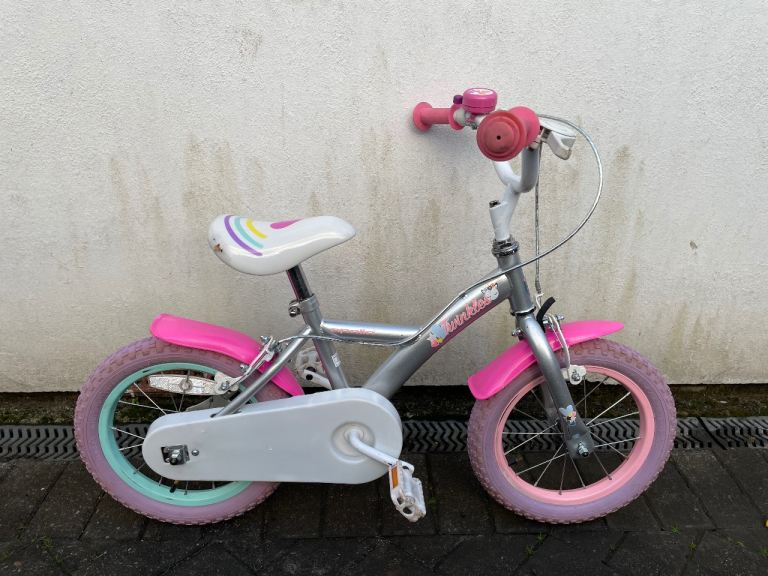 Girls Pink/Silver Kids Bike – Good Condition