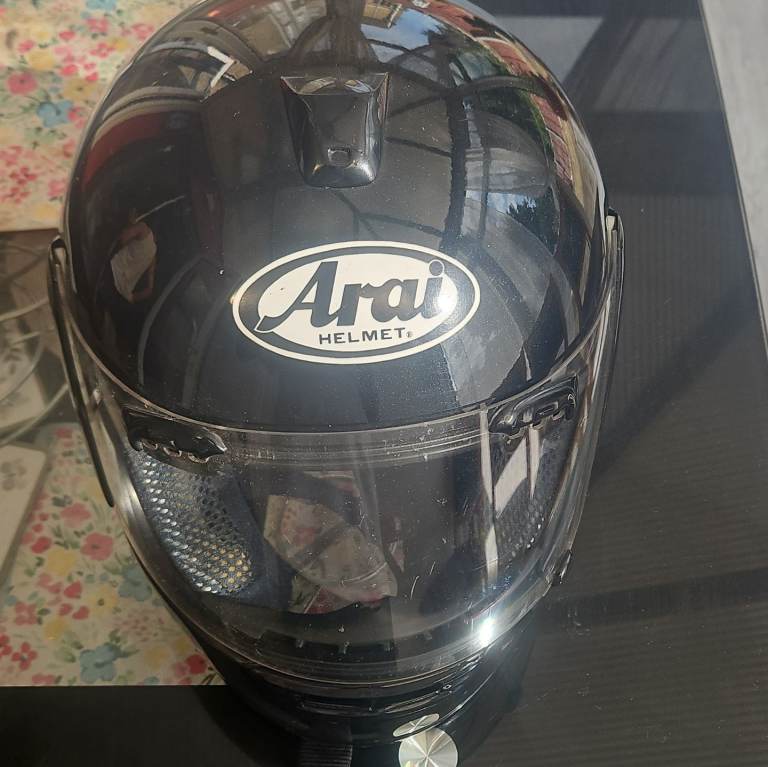 ARAI Helmet - Black Motorcycle Helmet, Good Condition