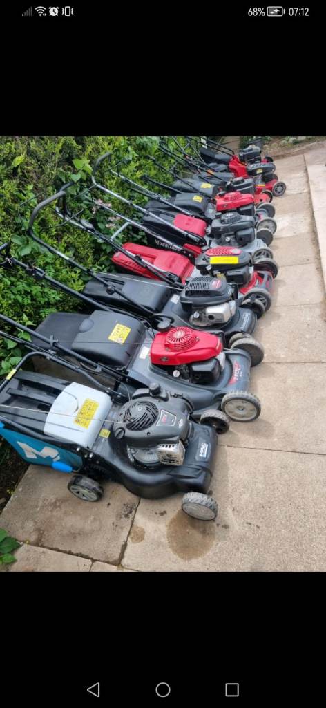 Lawnmower, strimmers, hedgetrimmers, wacker plates 