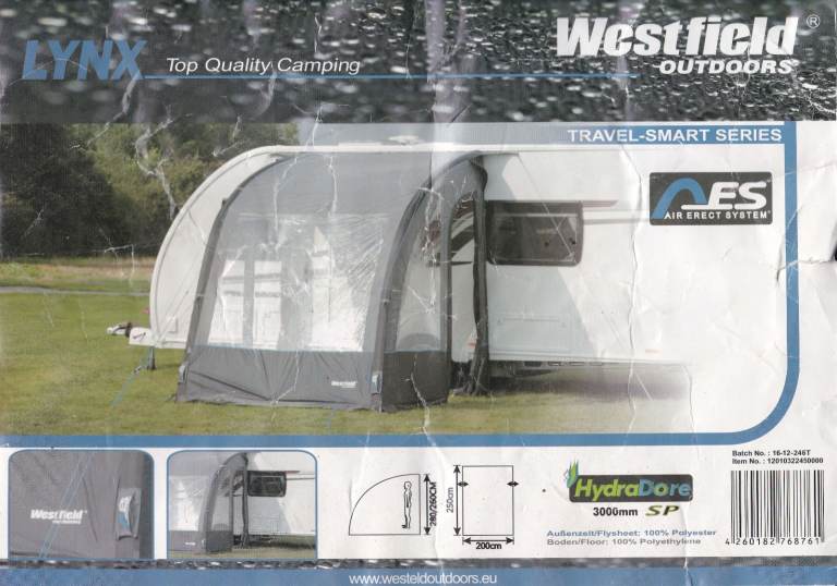 Westfield Travel Smart Lynx caravan awning