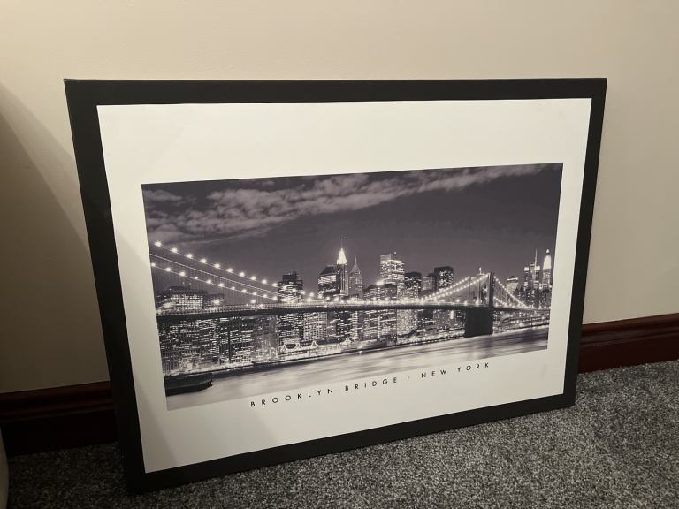 image for NYC NEXT SKYLINE CANVAS B&W
