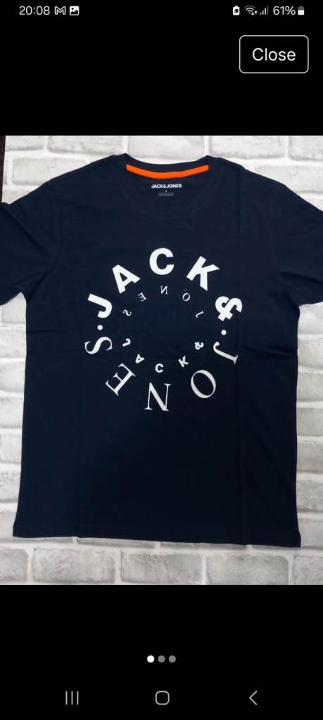Men's jack and Jones t-shirt Navy 