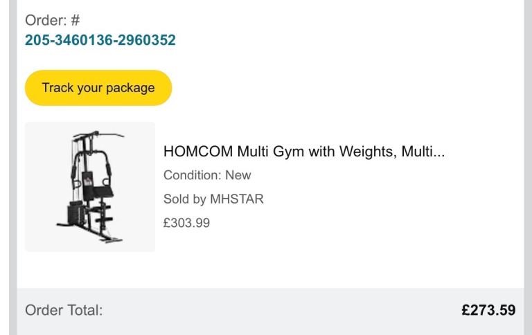 HOMCOM Multi Gym with Weights – Brand New in Box