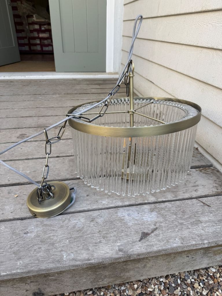 Ceiling glass chandelier 