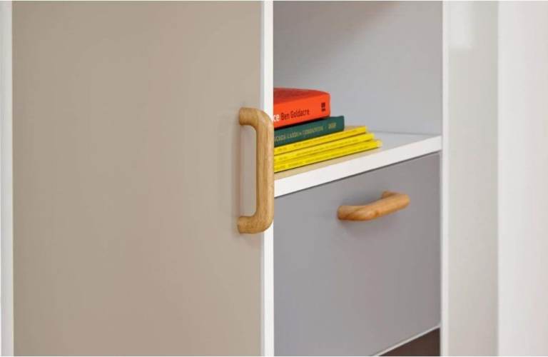 GFW Delta Compact Sideboard, 39 cm Depth x 78 cm Width x 73 cm Height, White