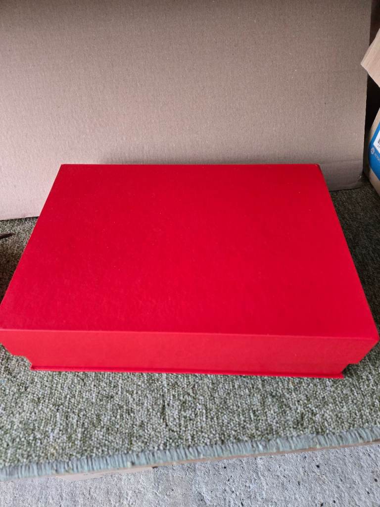 Red cardboard gift box