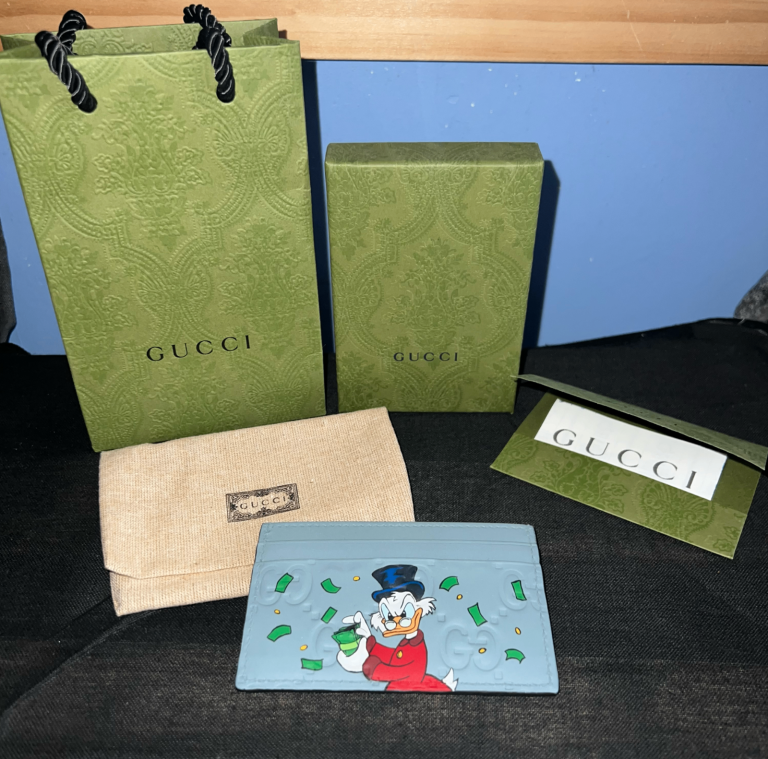 Custom Gucci Card Holder - Scrooge McDuck (NEW, RECEIPT, HAND PAINTED)