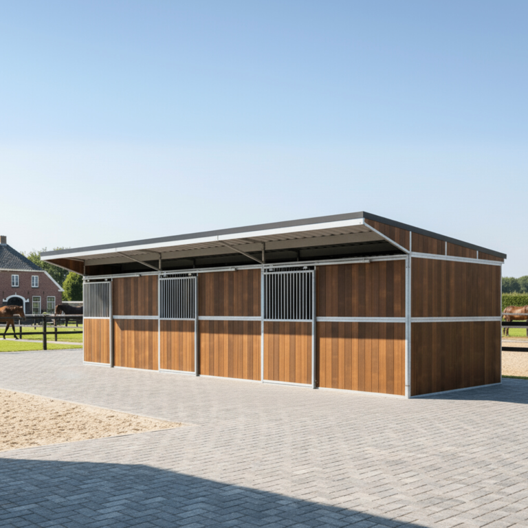 Maintenance-Free Horse Stable with 3 Boxes | In Stock for Fast Delivery