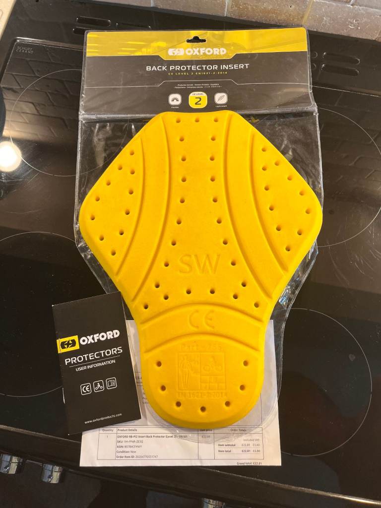 Motorcycle Oxford Level 2 Back Protector Insert