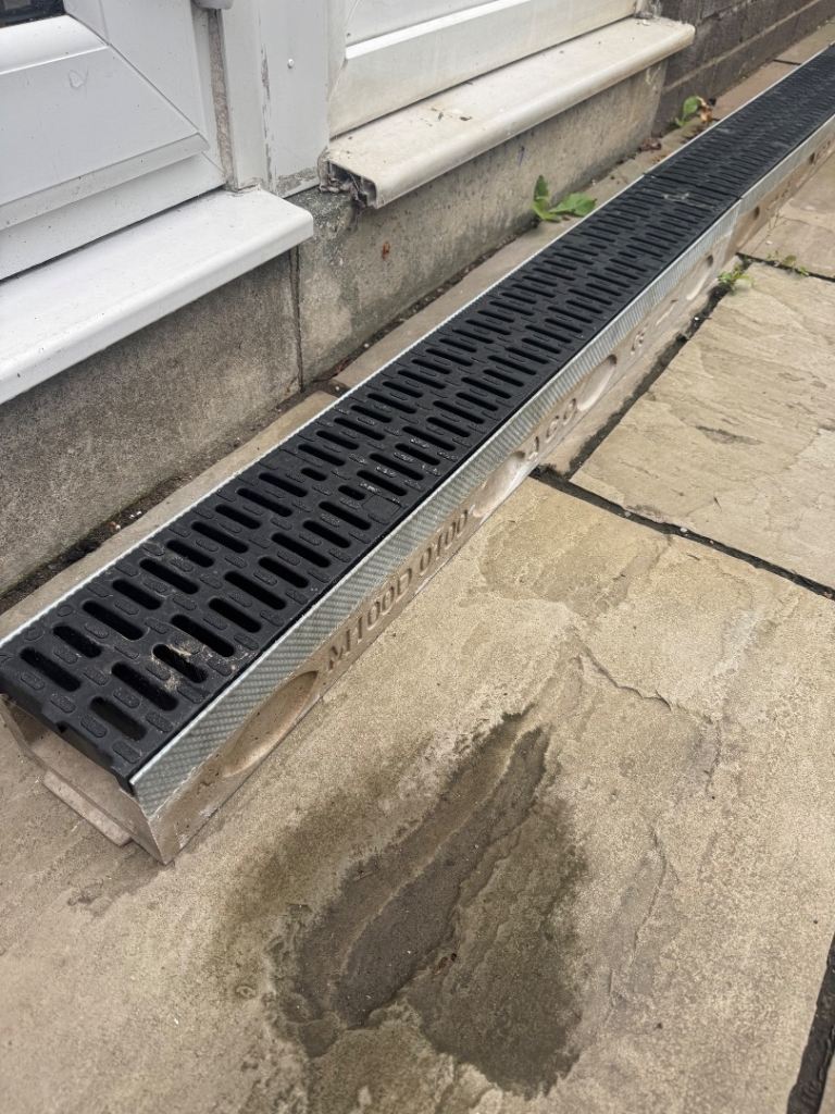 Outdoor Drainage Channel with Grate – Good Condition