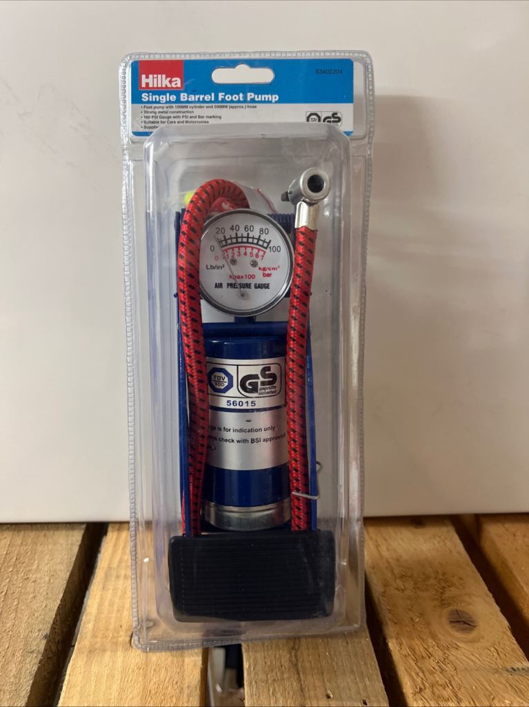 Hilka 83402204 single barrel foot pump 