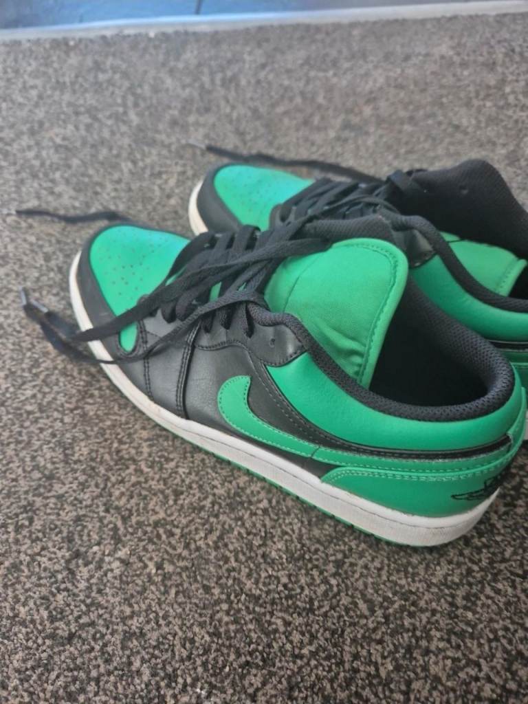 Nike Air Jordan Low Trainers - UK 8, Green & Black