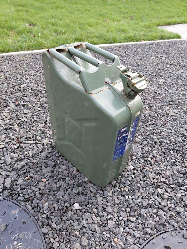 3 x 20 litre metal jerry cans