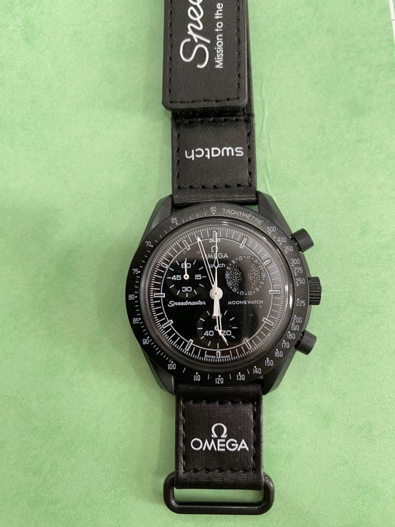 Omega Swatch Moonswatch - Mission to Moonphase Black
