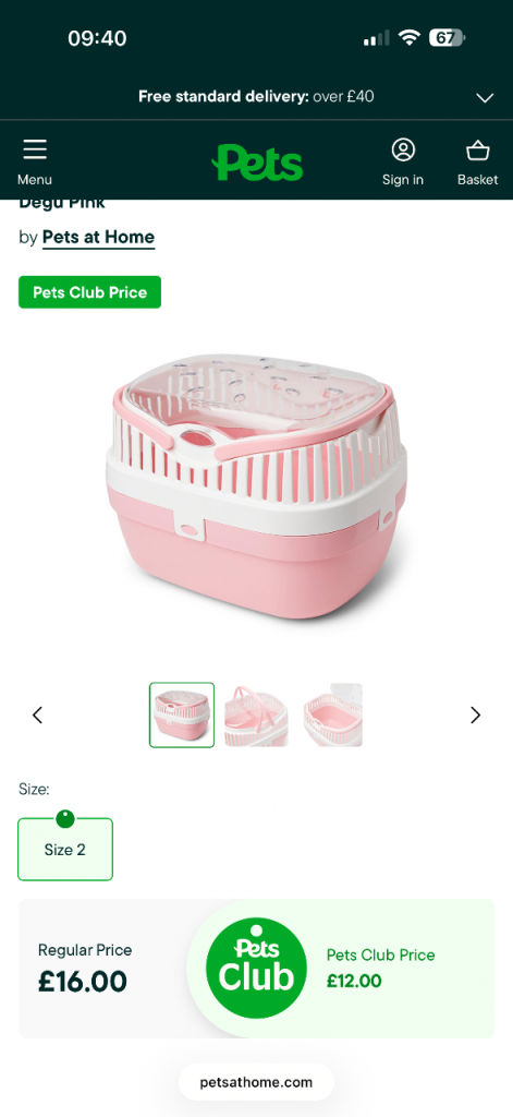 Small pet carrier