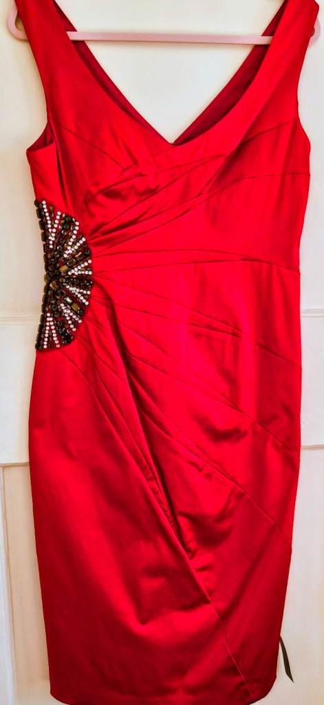 Designer Star by Julian McDonald Red Dress, Size 12 (New With Tags)