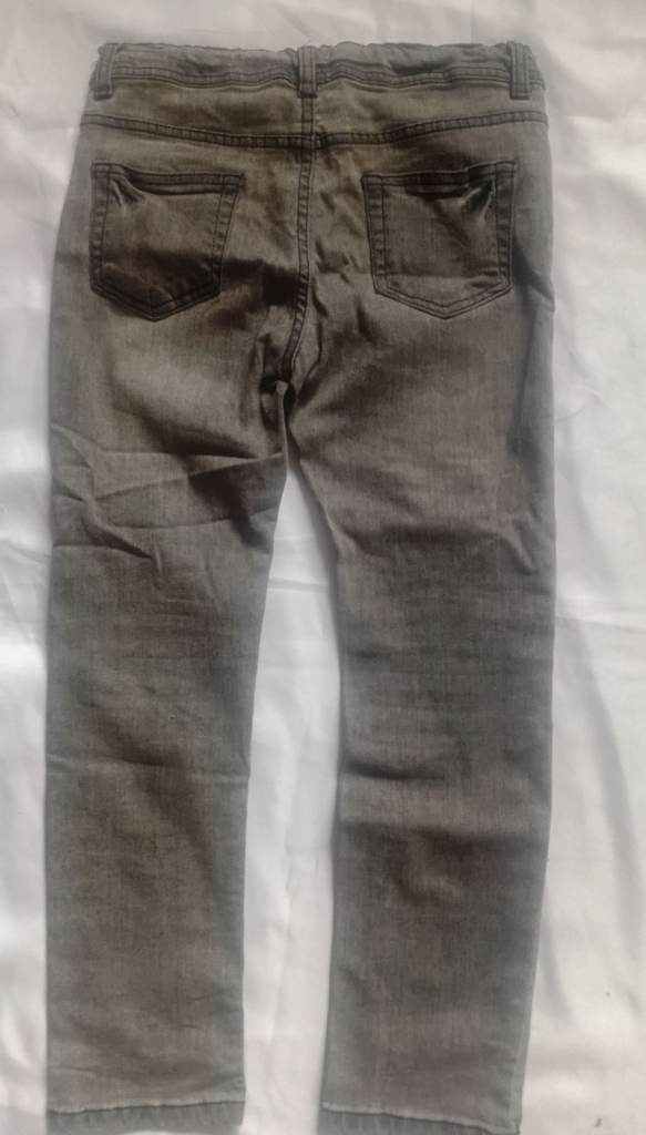 Kids Grey Skinny Jeans - Age 9-10 Years, Good Condition