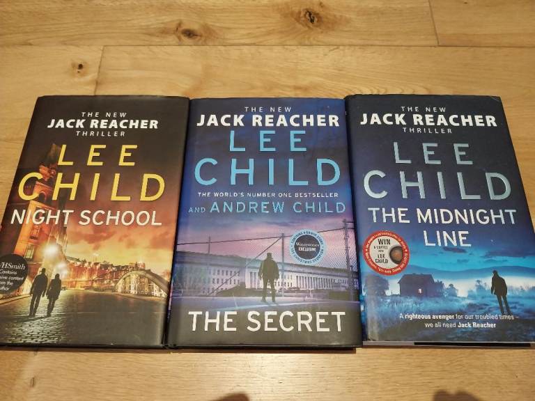 x3 Lee Child 'Jack Reacher' books, lovely condition, includes his 2025 publication.