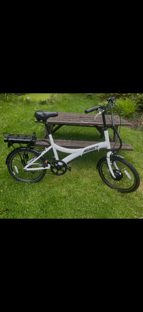 Brand new Assist White Electric Folding Bike – Good Condition