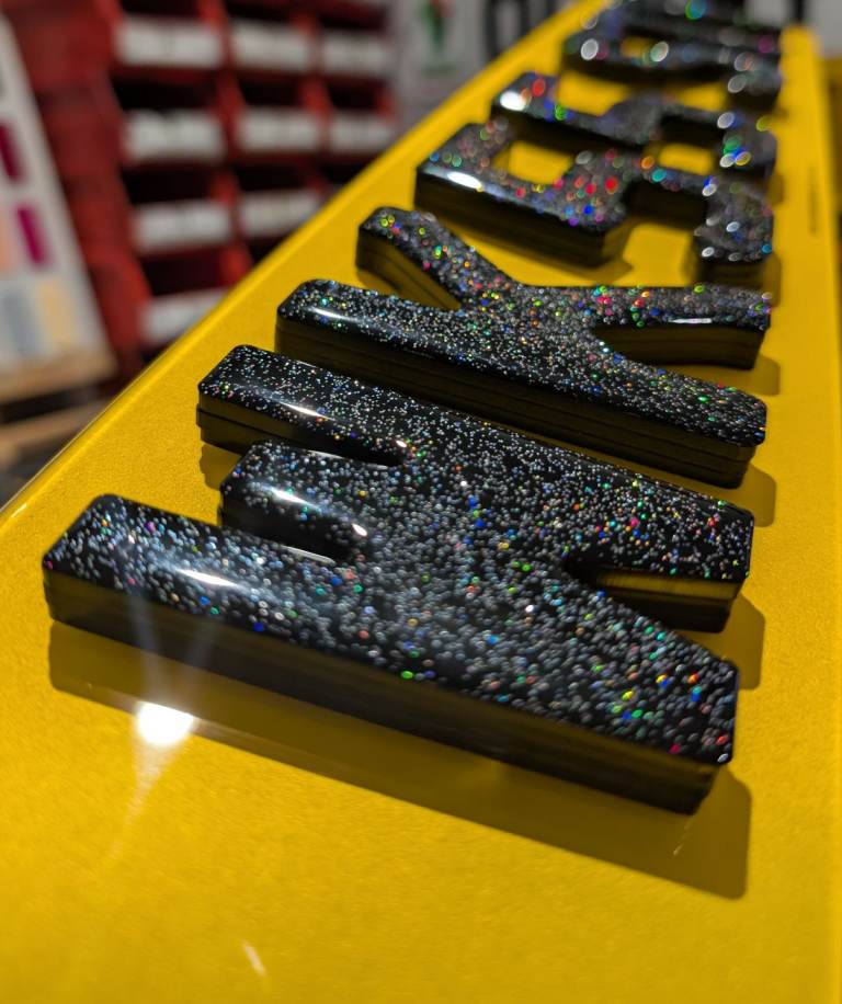 9mm Black 4D with Glitter Gel Car Number Plates 
