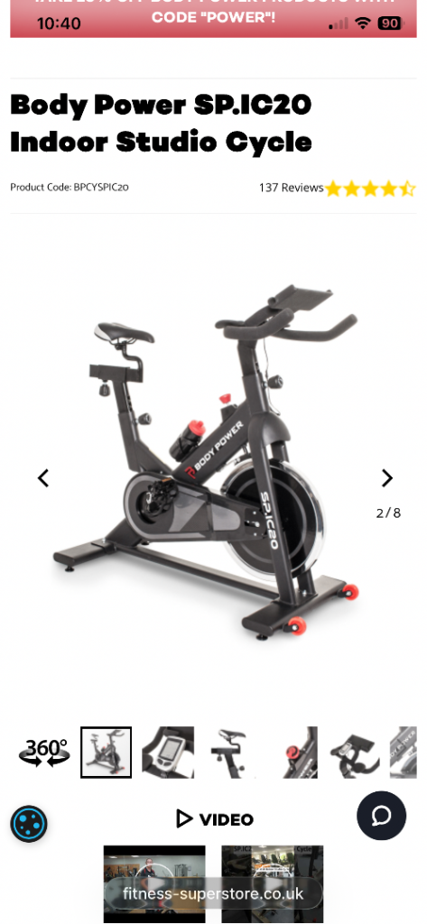 Sp .ic 20 spin bike 