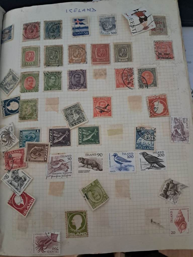 Icelandic stamps with rare valuable stamps 