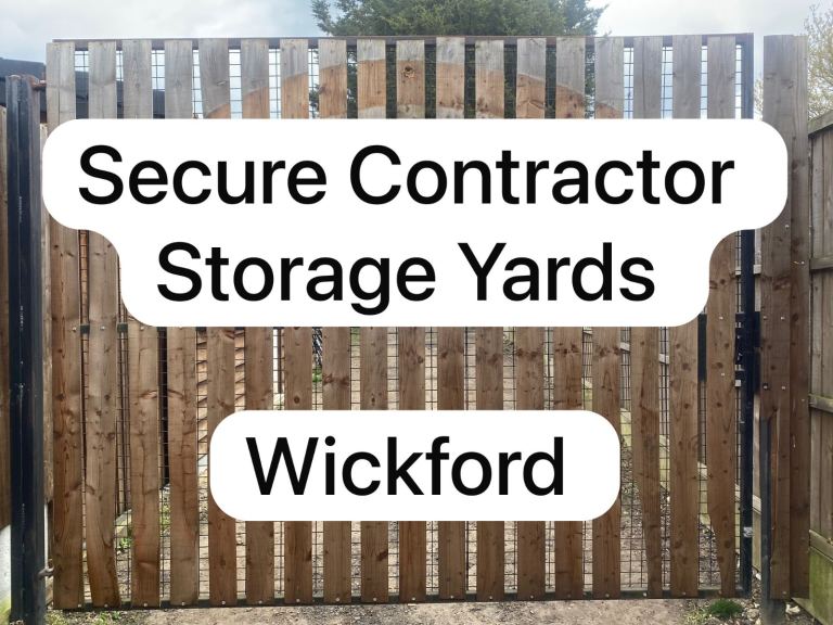 Secure Contractor Storage Yards – Wickford – 85m² / 100m2  / 400m² – From £350