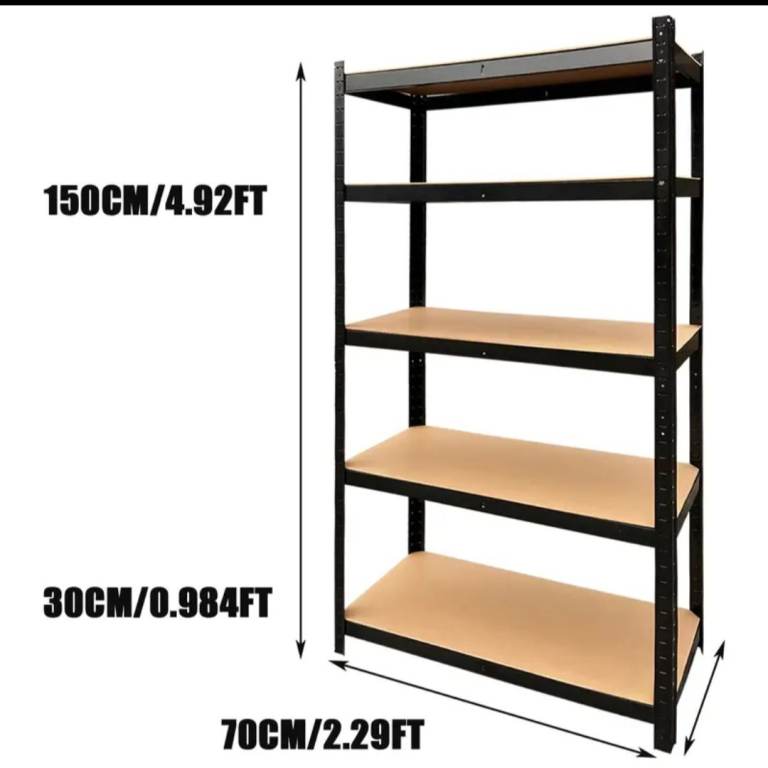 Heavy Duty 5 tier Shelving Units - Easy Assembly - Full Adjustable - Brand New