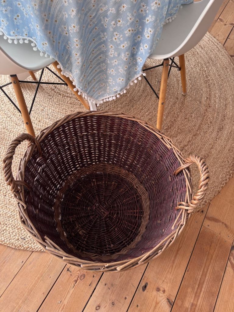 Beautiful Wicker Log Basket