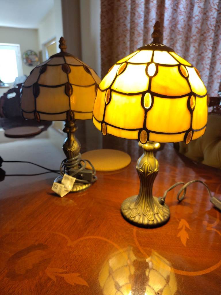 Pair of Tiffany style lamps