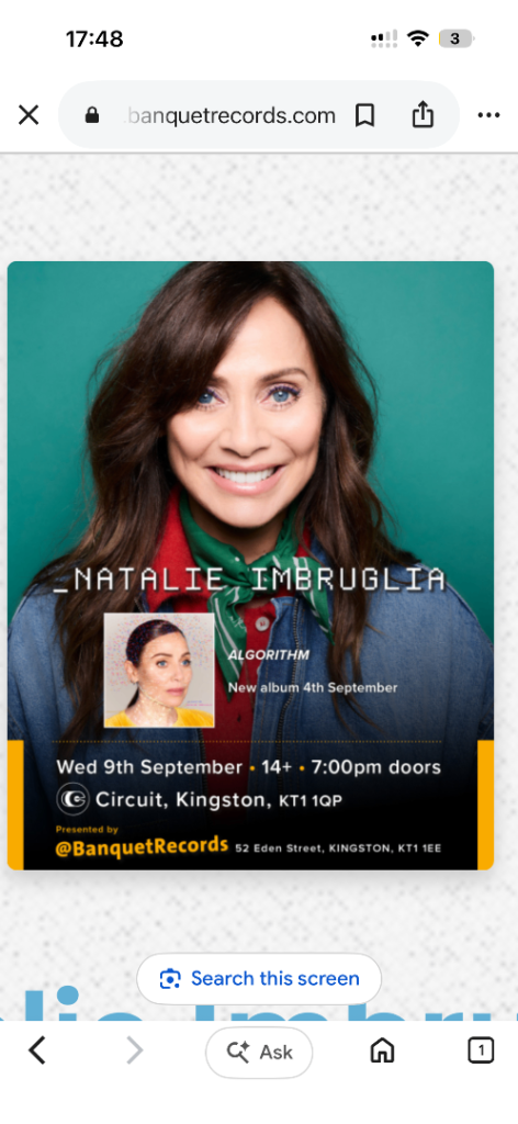 Natalie Imbruglia live at The Circuit 