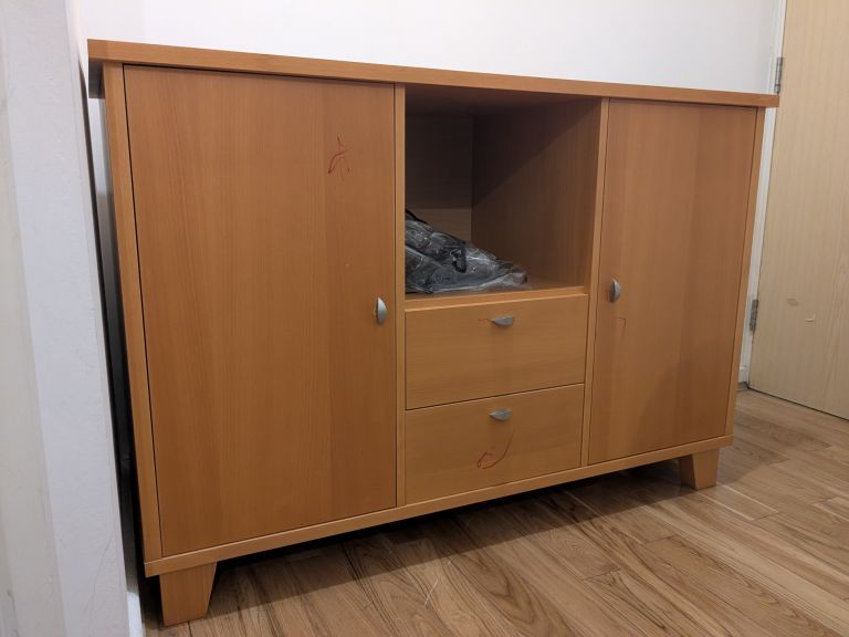 sturdy attractive multipurpose wooden cabinet
