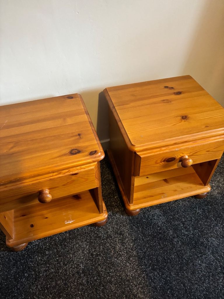Pair of Wooden Bedside Tables – Good Condition