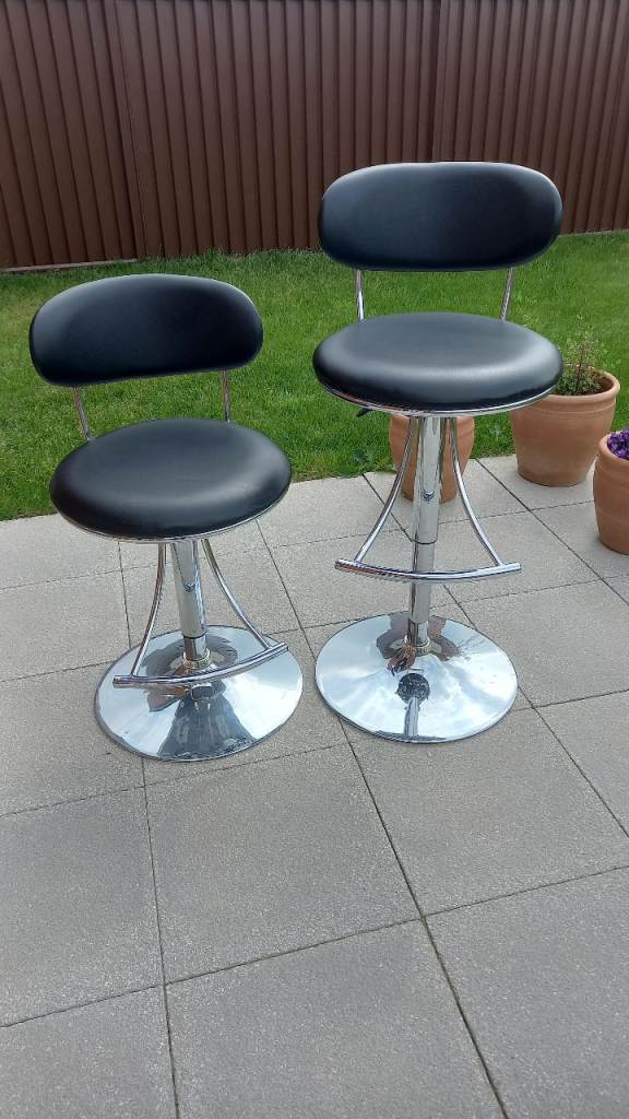 Adjustable chrome stools