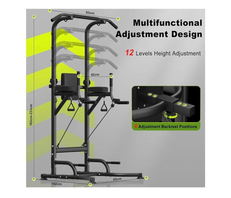 Power Tower Dip Station Pull Up Bar