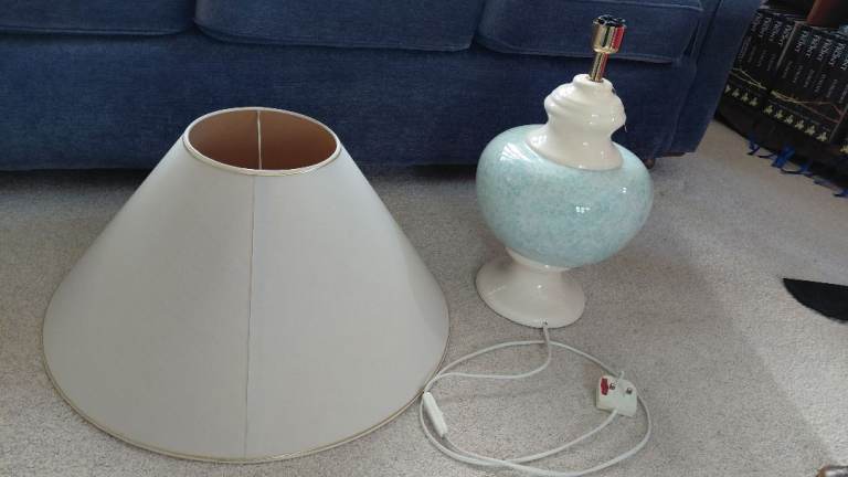 Beautiful Ceramic lamp and shade Maville Interiors