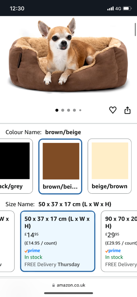 Lionto small dog / cat bed