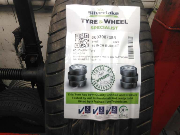 205 45 R16 87w Farroad Frd26 5mm Partworn Pressure Tested Tyre