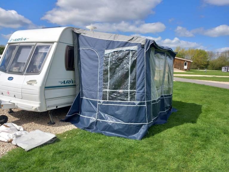 Caravan Awning - Blue, Good Condition