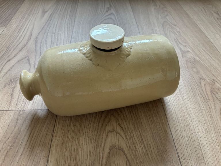 Antique Lovatts Langley Ware Stoneware Pottery Hot Water Bottle Bed Warmer
