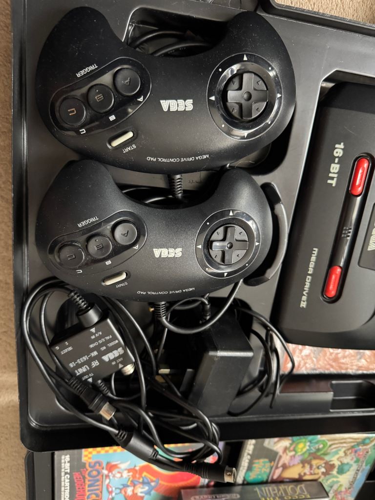 Sega Mega Drive II bundle with cartridges