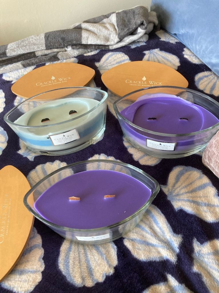 Set of 3 Cranwick Scented Candles in Glass Bowls – New